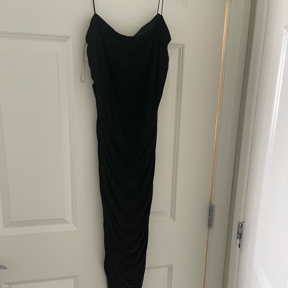 Black Ruched Dress